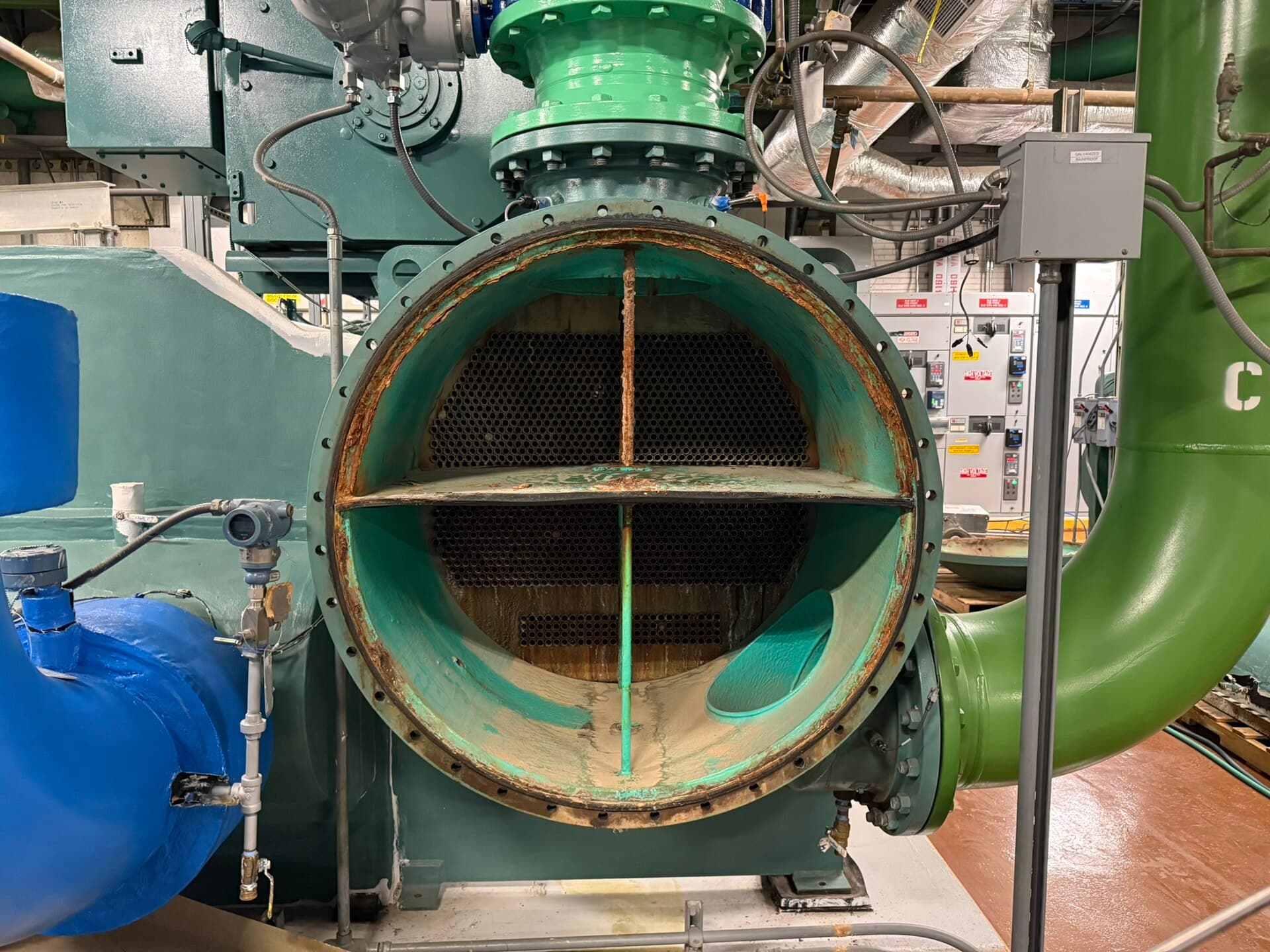 Värmeväxlare i en industrianläggning